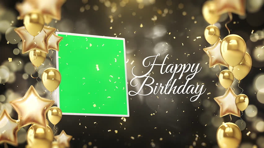 Happy Birthday SlideShow Green Screen 4k