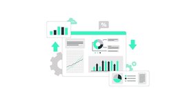 4k Business Graph Information Report Analysis. Business Data Analysis Concept Animation Video - Powered by Shutterstock - Get 15% off with code: PIKWIZARD15