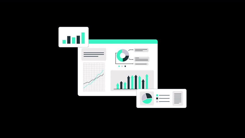 Animated Business Graph Information Report Analysis. Business Data Analysis Concept Video - Transparent - Powered by Shutterstock - Get 15% off with code: PIKWIZARD15
