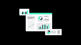 Animated Business Graph Information Report Analysis. Business Data Analysis Concept Video - Transparent - Powered by Shutterstock - Get 15% off with code: PIKWIZARD15