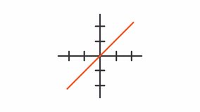Animated linear graph icon. Single strait stroke function. Science line animation. Mathematics symbol appearance. Black illustration on white background. HD video with alpha channel. Motion graphic - Powered by Shutterstock - Get 15% off with code: PIKWIZARD15