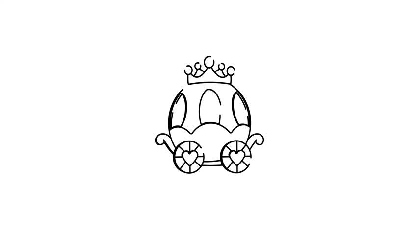 Brougham animated icon designed in doodle style 
