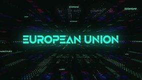 Sci-Fi Digital Economics Word European Union - Powered by Shutterstock - Get 15% off with code: PIKWIZARD15