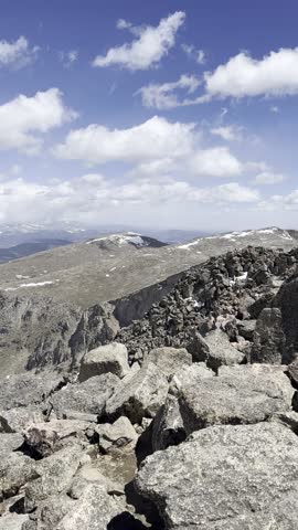 Hiking Mount Bierstadt in the Rocky Mountains of Colorado, USA in Summer