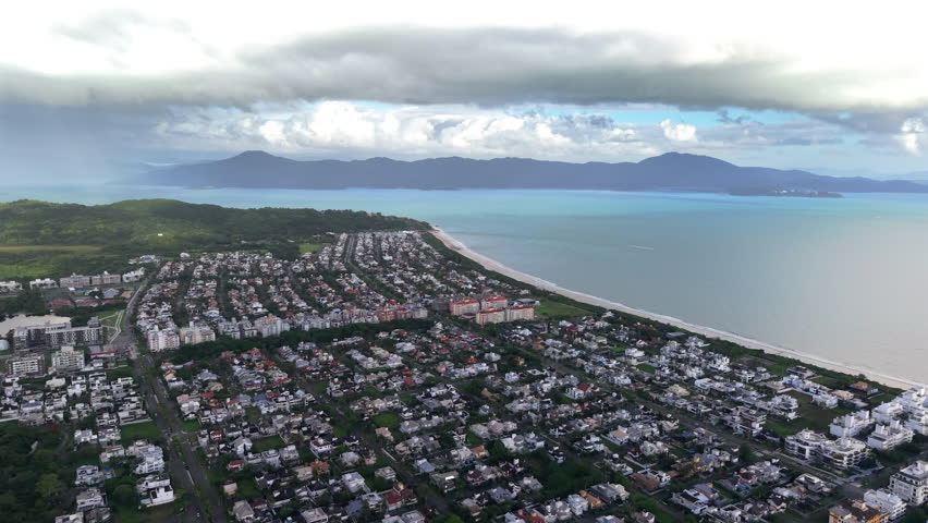 Jurerê Internacional beach and residences in exclusive neighborhood, Florianópolis, Brazil.
