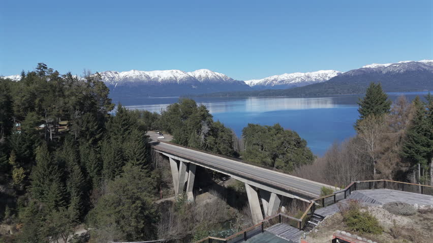 Bridge over Correntoso River, Nahuel Huapi Lake, Argentina