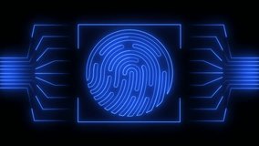 Abstract digital conceptual technology. Login using fingerprint identification with a print inside a circle on an electronic or digital screen. Finger-print scanning. - Powered by Shutterstock - Get 15% off with code: PIKWIZARD15