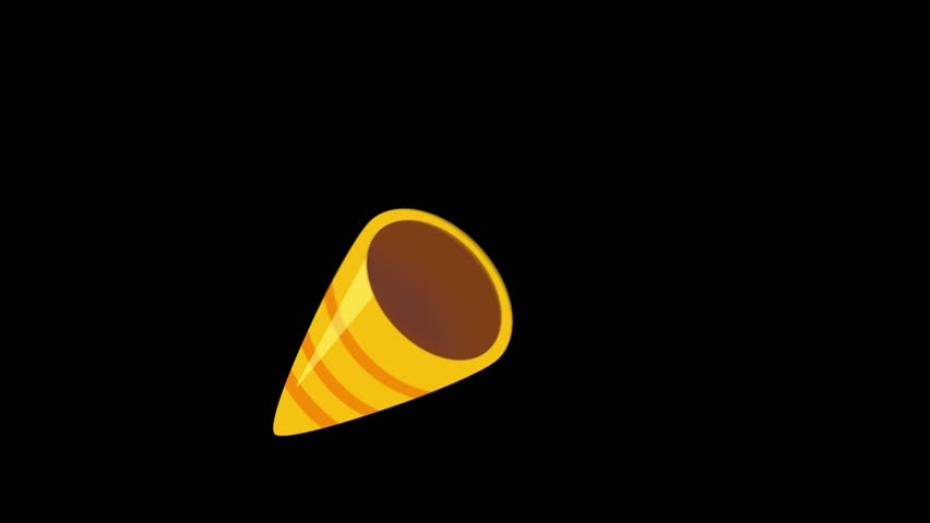 Party Popper Cartoon Colored Clipart Animation