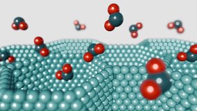 A 3d animation of structure metal-organic framework of Mg-MOF-74 with CO2 molecules and a cylindrical pore structure that allows for strong binding and large uptake of CO2 - Powered by Shutterstock - Get 15% off with code: PIKWIZARD15