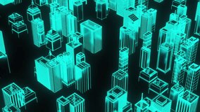 Digital neon city. Computer generated - Powered by Shutterstock - Get 15% off with code: PIKWIZARD15
