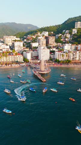 Water cabs around the city's waterfront. Tourist ride in the bay