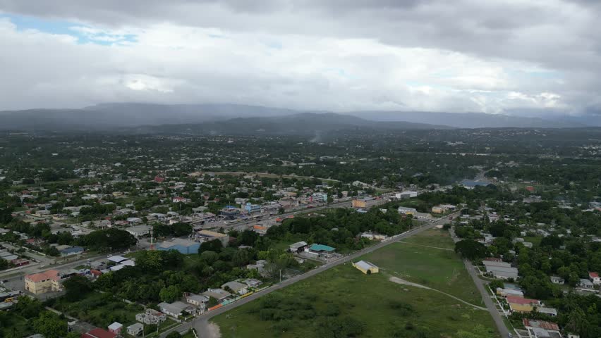 Spanish Town in the parish of St . Catherine in Jamaica in the Sydenham community displaying an aerial bird