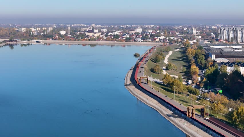 Bird’s Eye View of Lacul Morii in Crangasi, Sector 6, Bucharest, Romania