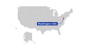 United States map animation. Animation of connecting all states country into a whole USA map with borders in the background with an alpha channel. Motion design. - Powered by Shutterstock - Get 15% off with code: PIKWIZARD15