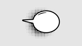 Comic speech bubbles with halftone shadows in pop art style graphic animation. Alpha channel. Transparent background motion design. 4K resolution - Powered by Shutterstock - Get 15% off with code: PIKWIZARD15