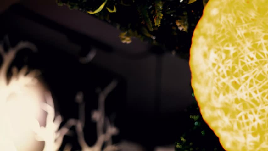 creative bulb in the restaurant. closeup video footage