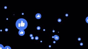 Likes Icon  Flying In Black Background  - Powered by Shutterstock - Get 15% off with code: PIKWIZARD15