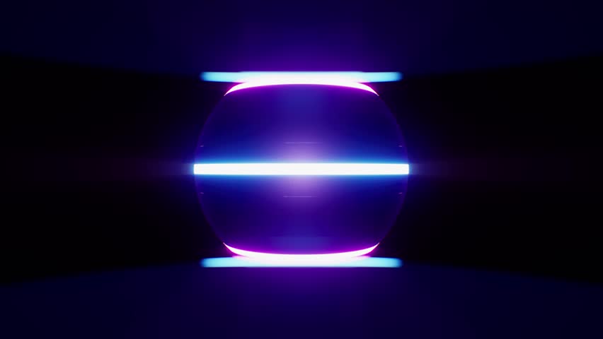 VJ Loop of Neon Lights Sliced spheres