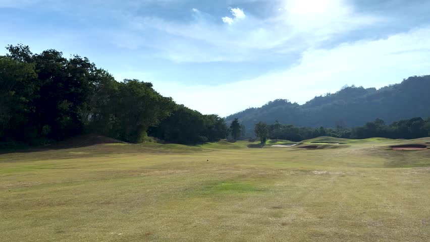 Sunny day at a picturesque golf course
