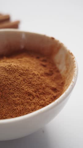 Cinnamon sticks and cinnamon powder