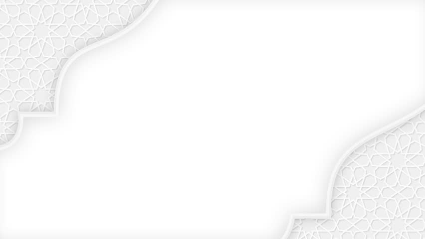 white islamic background arabic geometric pattern loop animation ramadan kareem eid mubarak footage video