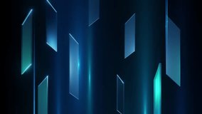 Futuristic abstract background featuring glowing geometric panels in shades of blue and green, symbolizing innovation and modern technology. - Powered by Shutterstock - Get 15% off with code: PIKWIZARD15