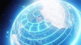 Digitally enhanced Earth with glowing connections and orbital paths, global networking, data exchange, and advanced technology,Textures from the NASA website - Powered by Shutterstock - Get 15% off with code: PIKWIZARD15