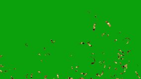 Golden Confetti Centered Explosion Background. Birthday celebration confetti, congratulations animated greeting on green screen. Concept: Christmas, party, celebrate, birthday, party, event, win - Powered by Shutterstock - Get 15% off with code: PIKWIZARD15