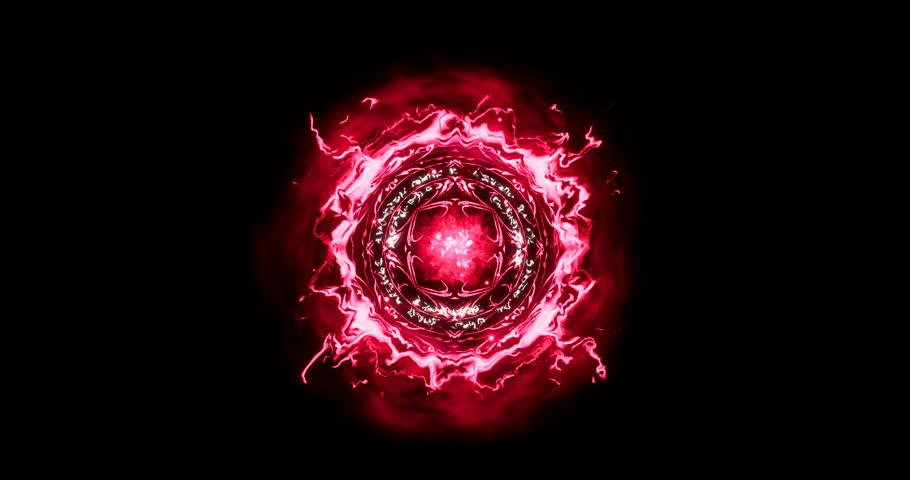 magic circle effect on black background