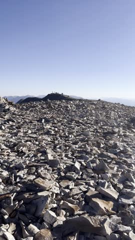 Hiking Mount Sherman in the Mosquito Range of the Rocky Mountains of Colorado in the United States of America.