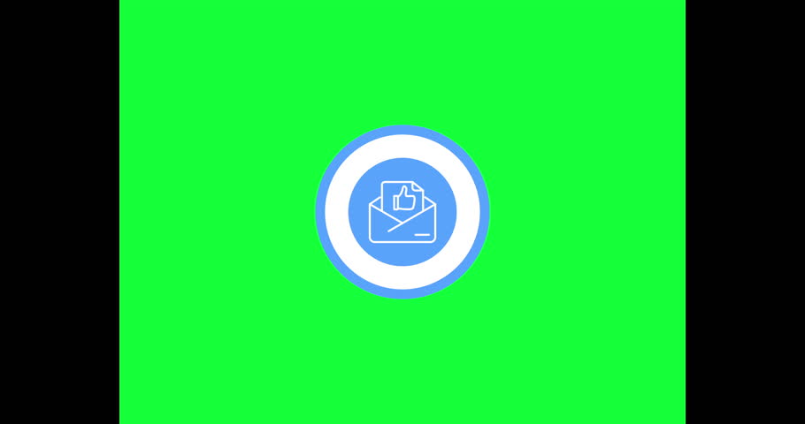 Feedback Message 3D icon. Feedback Mail Icon. Feedback Icon Coin Rotation. With Green Screen