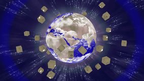  Videos. 3D illustration. Shipping around the world. Parcels rotate around the globe to be delivered. - Powered by Shutterstock - Get 15% off with code: PIKWIZARD15