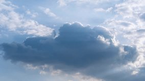 Time lapse of cumulus clouds moving in a blue sky. Beautiful blue sky with soft white clouds time lapse for abstract background. - Powered by Shutterstock - Get 15% off with code: PIKWIZARD15