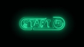 Glowing Neon Start Text Animation on Black Background, HD Motion Graphic Animation - Powered by Shutterstock - Get 15% off with code: PIKWIZARD15