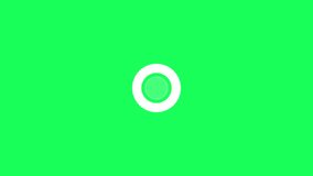 White circle reacts to a click with a smooth expansion on a vivid green background - Powered by Shutterstock - Get 15% off with code: PIKWIZARD15