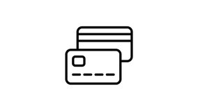 Animated Credit Card icon in line style, suitable for banking, financial, money management, investment and budgeting illustration concepts. - Powered by Shutterstock - Get 15% off with code: PIKWIZARD15