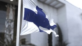 Finland Flag in the Wind Waving Official Flag 4K - Powered by Shutterstock - Get 15% off with code: PIKWIZARD15
