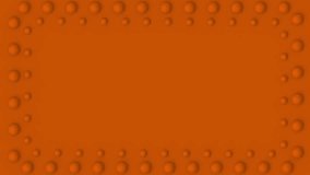 Orange 3d spheres balls Rectangular frame border animation abstract background, square text and video droplets animated backdrop  - Powered by Shutterstock - Get 15% off with code: PIKWIZARD15