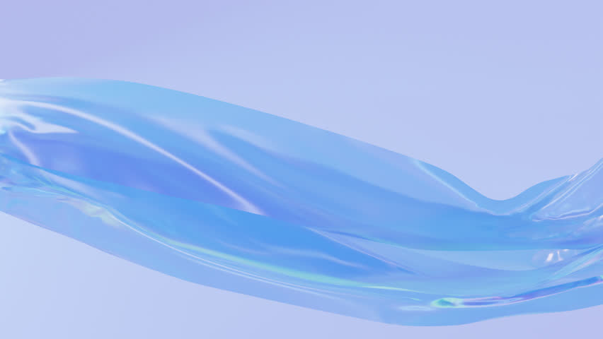 Abstract cloth Animation Background. flowing Fluid Silk waves. Satin texture, gradient. light blue colors animated stock footage. live Wallpaper, elegant beautiful backdrop 3d render