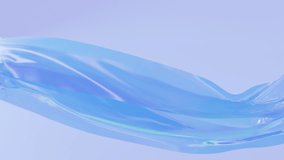 Abstract cloth Animation Background. flowing Fluid Silk waves. Satin texture, gradient. light blue colors animated stock footage. live Wallpaper, elegant beautiful backdrop 3d render - Powered by Shutterstock - Get 15% off with code: PIKWIZARD15