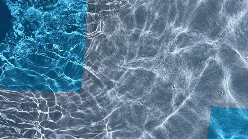 The Bright Sunbeams Shine Through, Creating Sparkling Reflections On The Crystal Clear Blue Water. This Stunning Swimming Pool Scene Captures The Beauty Of Nature Light On The Water.