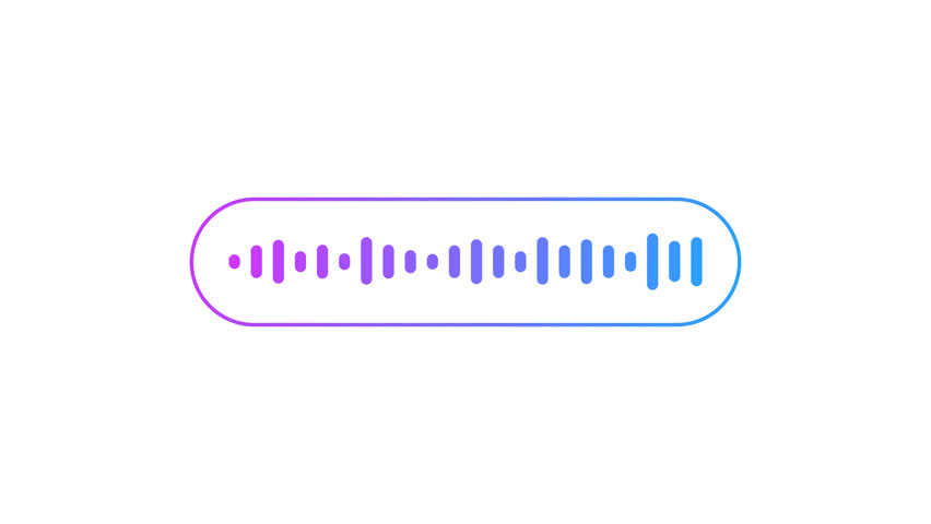 Animated sound wave spectrum transparent background 4K	