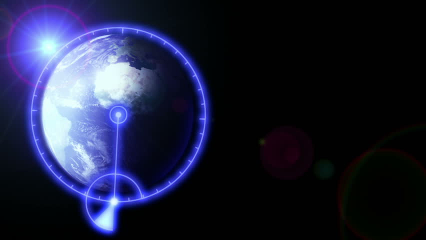 Global Communication, Multiple GPS Fix on the planet Earth motion graphic