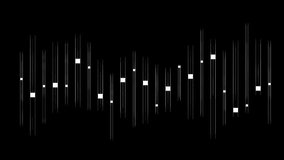 Abstract diagram with vertical white lines and rectangles on a black background, representing data analysis or a technological concept - Powered by Shutterstock - Get 15% off with code: PIKWIZARD15