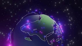 3D globe with glowing digital data points and network connections in space. Global communication and technology concept for design and vertical - Powered by Shutterstock - Get 15% off with code: PIKWIZARD15