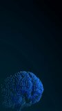 High-speed binary digits assembling a human brain shape in a seamless loop, symbolizing AI, data science, and innovation. - Powered by Shutterstock - Get 15% off with code: PIKWIZARD15