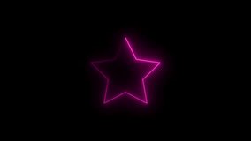 glowing star on black background. geometric neon stars. - Powered by Shutterstock - Get 15% off with code: PIKWIZARD15