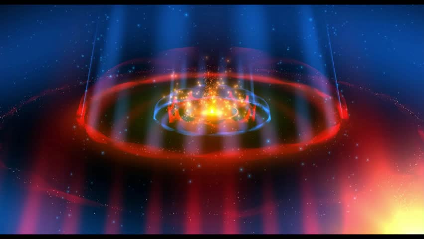 4k Digital Cinematic Space Fire Rings Background