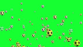Seamless soccer balls rain on green screen, animation ready for sport video element or background. - Powered by Shutterstock - Get 15% off with code: PIKWIZARD15