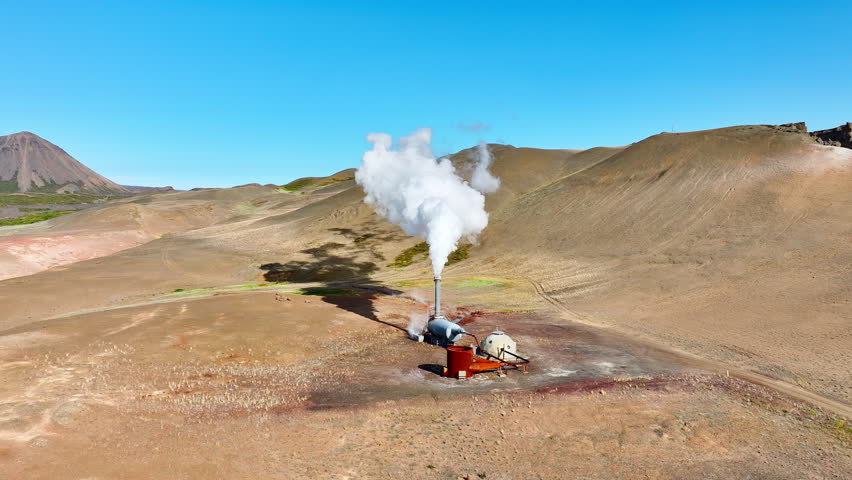 Geothermal Energy Power Plant Working in Iceland, Future Green Energy